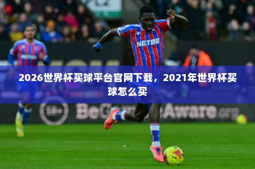 2026世界杯买球平台官网下载，2021年世界杯买球怎么买