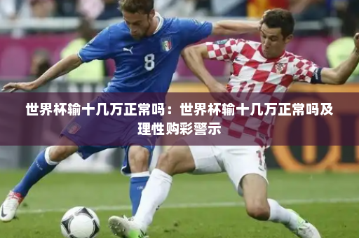 世界杯输十几万正常吗:世界杯输十几万正常吗及理性购彩警示
