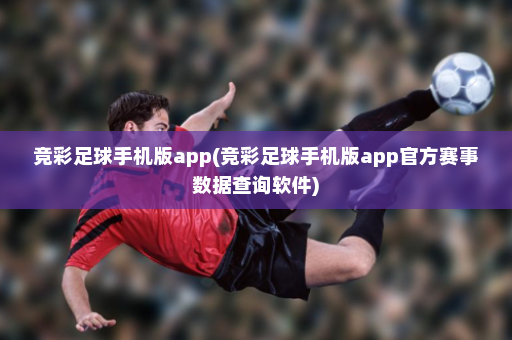 竞彩足球手机版app(竞彩足球手机版app官方赛事数据查询软件)