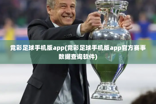 竞彩足球手机版app(竞彩足球手机版app官方赛事数据查询软件)