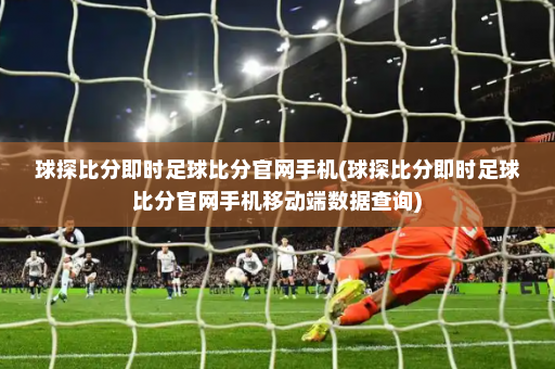 球探比分即时足球比分官网手机(球探比分即时足球比分官网手机移动端数据查询)