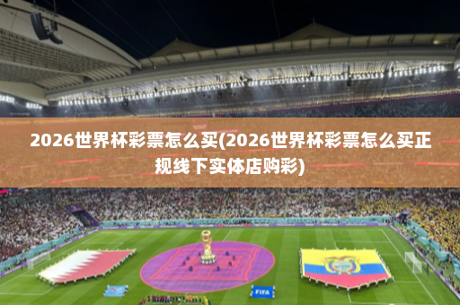 2026世界杯彩票怎么买(2026世界杯彩票怎么买正规线下实体店购彩)