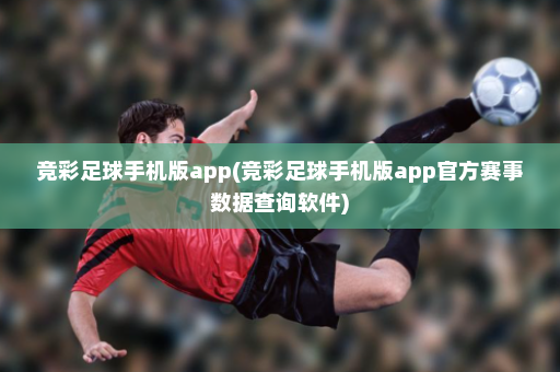 竞彩足球手机版app(竞彩足球手机版app官方赛事数据查询软件)